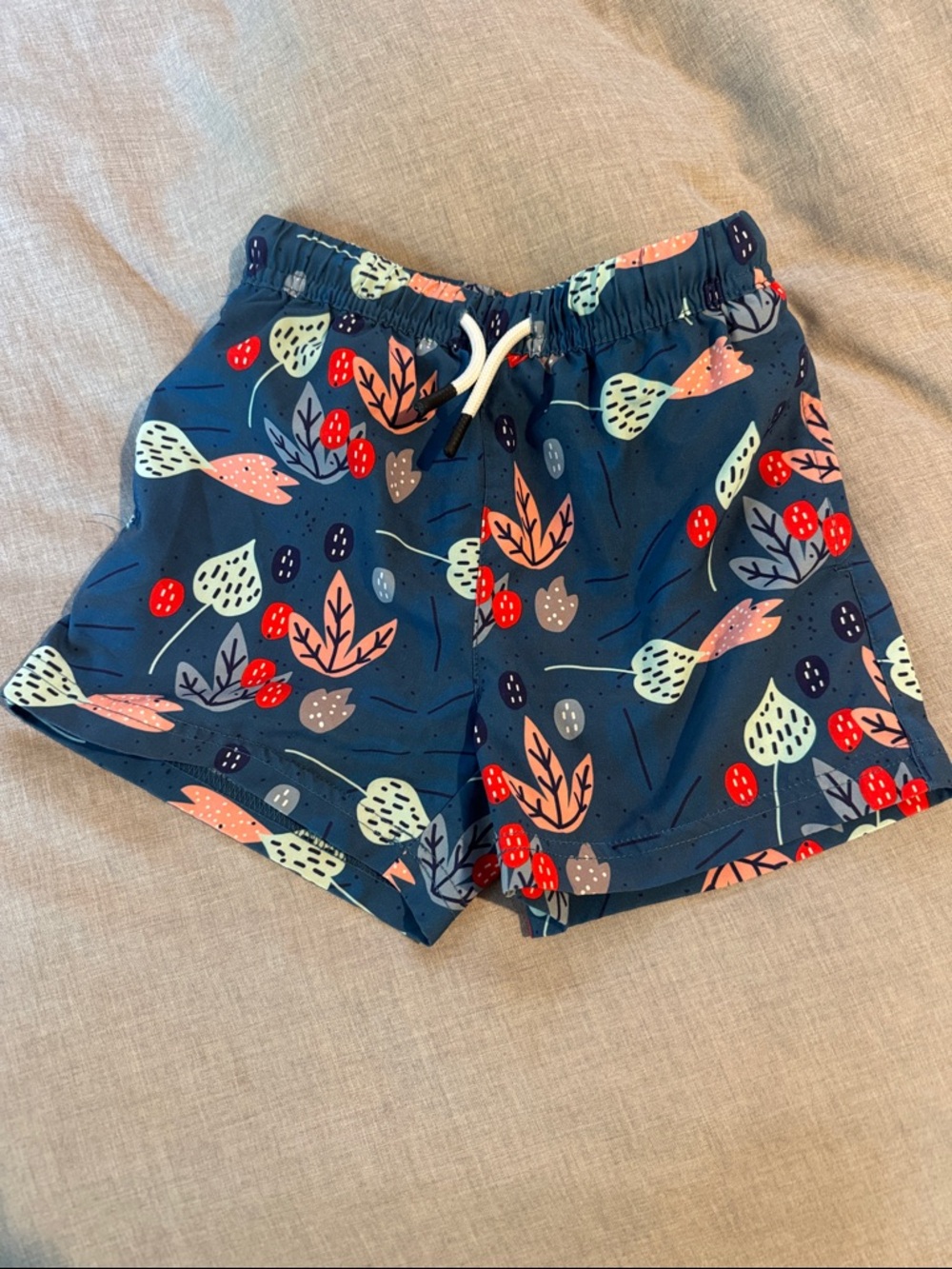 Maamgic Navy Botanical Print Swim Shorts